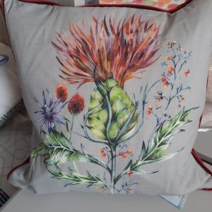 an image of a floral cushion