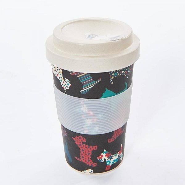 an image of a bamboo coffee cup with dogs on it