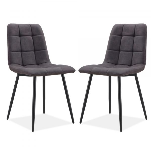 an image of 2 grey velvet chairs